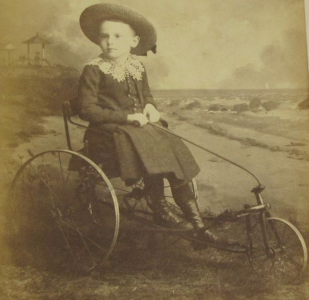 Antique Photo of a Rare Velocipede Cycle