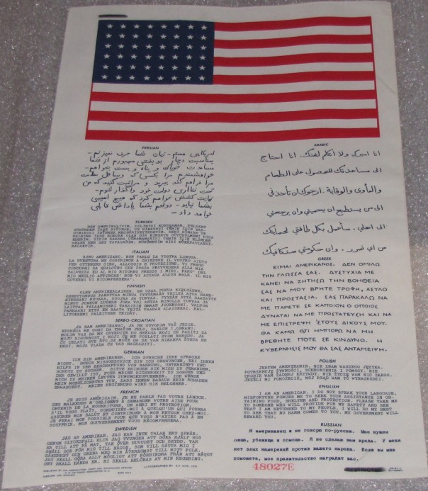 Authentic US Airforce Pilot Blood Chit KOREAN WAR ERA / SOLD ...